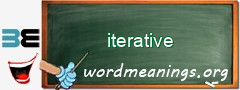 WordMeaning blackboard for iterative